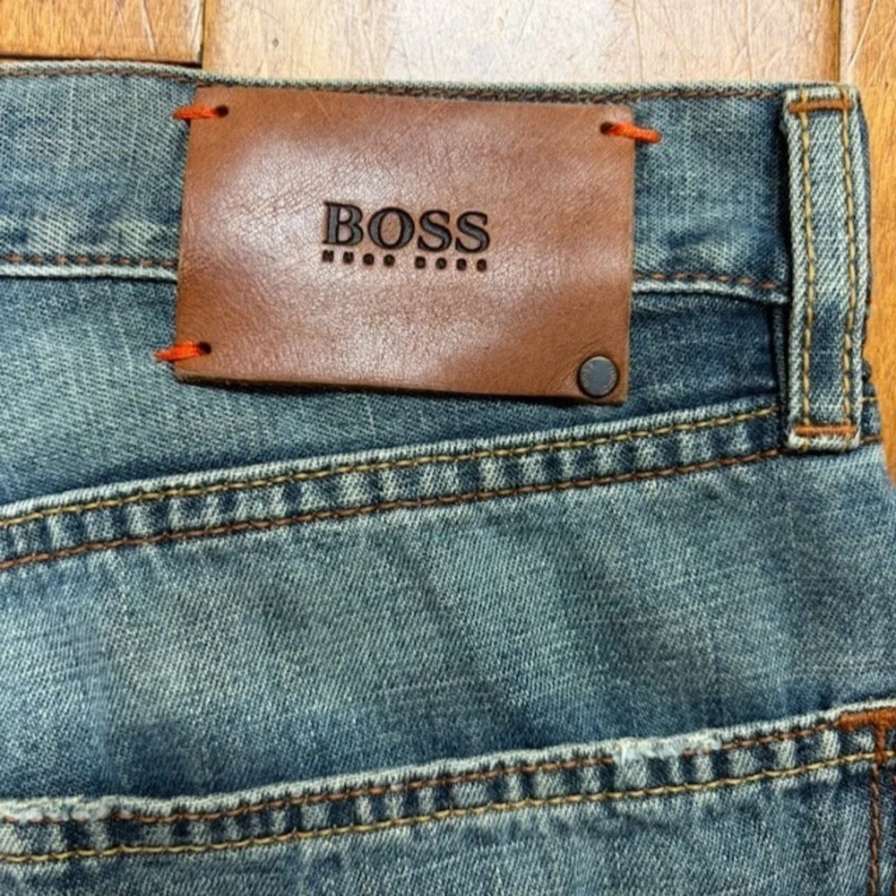Boss Hugo Boss Selvedge Denim Jeans Comfort Fit Faded Mens Size 33 Designer